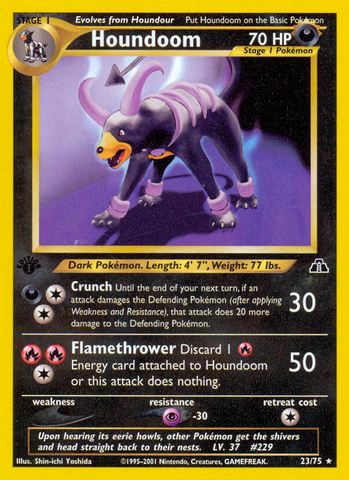 Houndoom (23/75) [Neo Discovery 1st Edition] - Comfy Hobbies