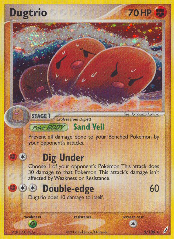 Dugtrio (5/100) [EX: Crystal Guardians] - Comfy Hobbies