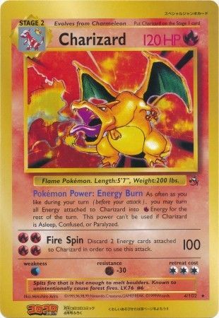 Charizard (4/102) (CoroCoro Promo) (Jumbo Card) [Base Set Unlimited] - Comfy Hobbies