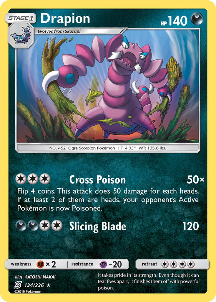 Drapion (134/236) [Sun & Moon: Unified Minds] - Comfy Hobbies
