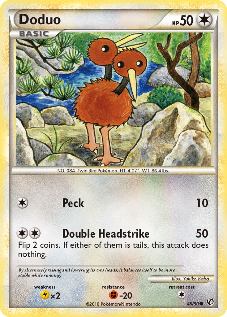 Doduo (45/90) [HeartGold & SoulSilver: Undaunted] - Comfy Hobbies