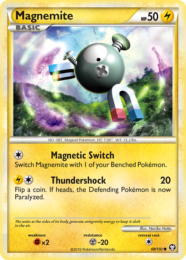 Magnemite (68/102) [HeartGold & SoulSilver: Triumphant] - Comfy Hobbies