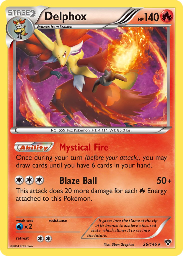 Delphox (26/146) (Cosmos Holo) (Blister Exclusive) [XY: Base Set] - Comfy Hobbies