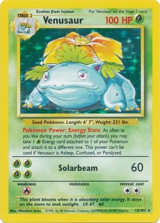 Venusaur (15/102) [Base Set Unlimited] - Comfy Hobbies