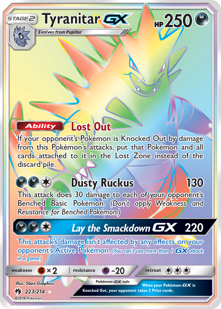 Tyranitar GX (223/214) [Sun & Moon: Lost Thunder] - Comfy Hobbies