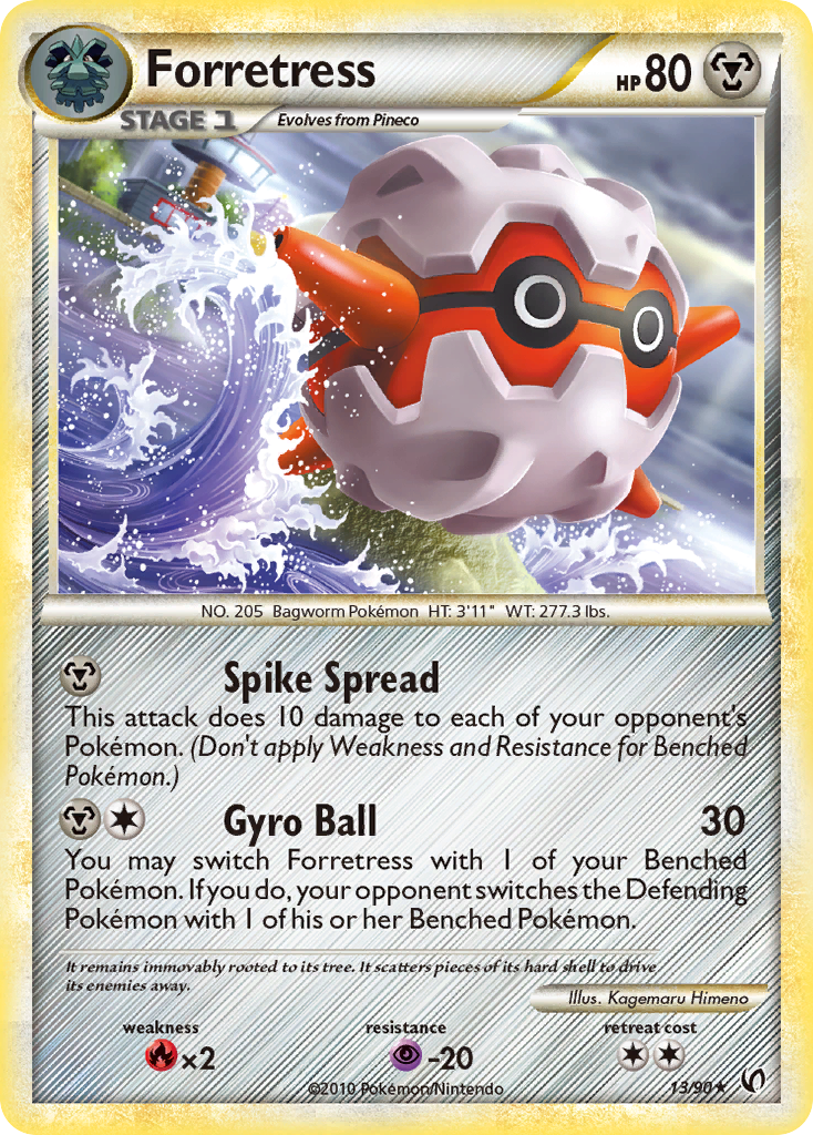 Forretress (13/90) [HeartGold & SoulSilver: Undaunted] - Comfy Hobbies