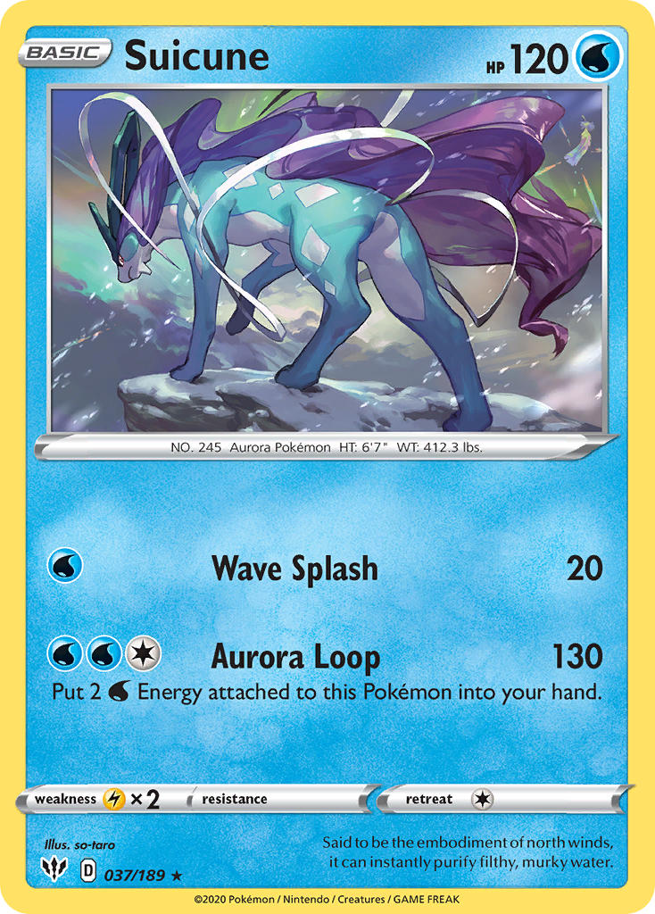 Suicune (037/189) (Theme Deck Exclusive) [Sword & Shield: Darkness Ablaze] - Comfy Hobbies