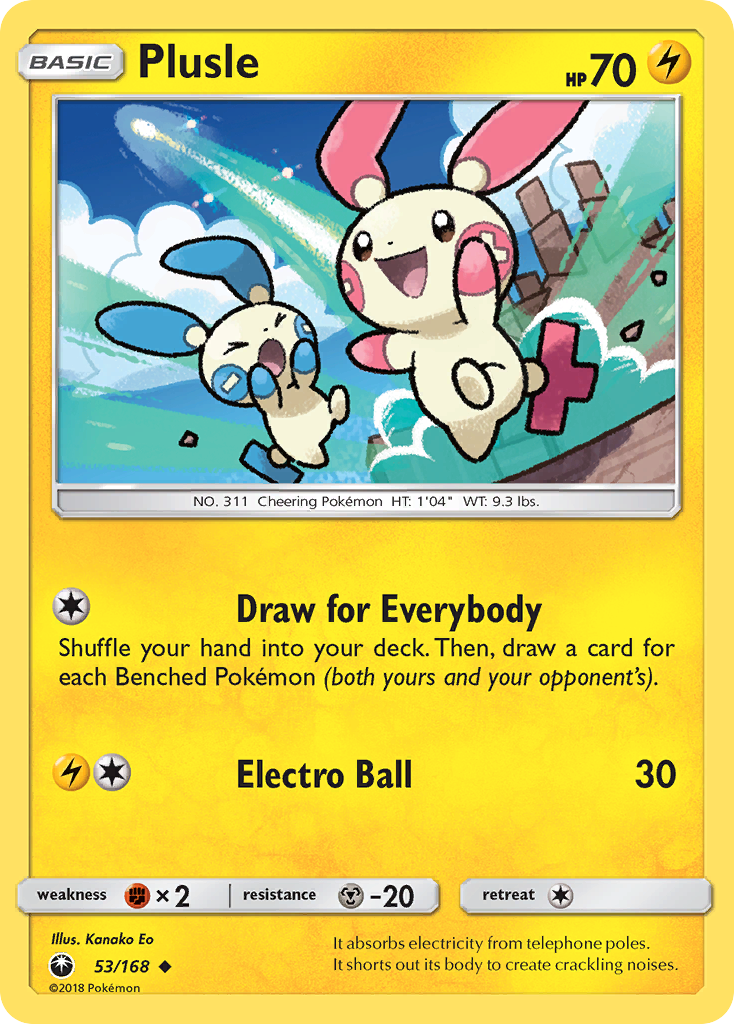 Plusle (53/168) [Sun & Moon: Celestial Storm] - Comfy Hobbies