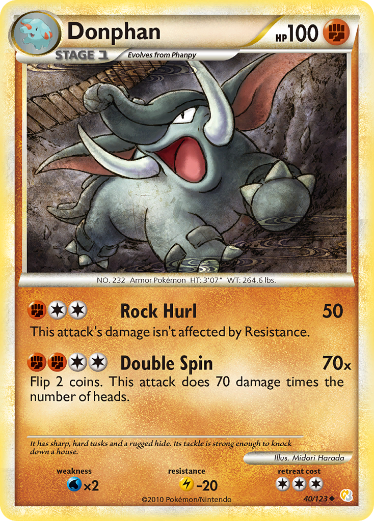 Donphan (40/123) [HeartGold & SoulSilver: Base Set] - Comfy Hobbies