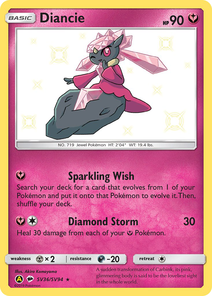 Diancie (SV36/SV94) [Sun & Moon: Hidden Fates - Shiny Vault] - Comfy Hobbies