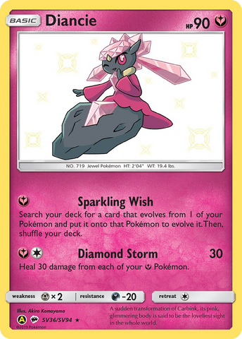 Diancie (SV36/SV94) [Sun & Moon: Hidden Fates - Shiny Vault] - Comfy Hobbies
