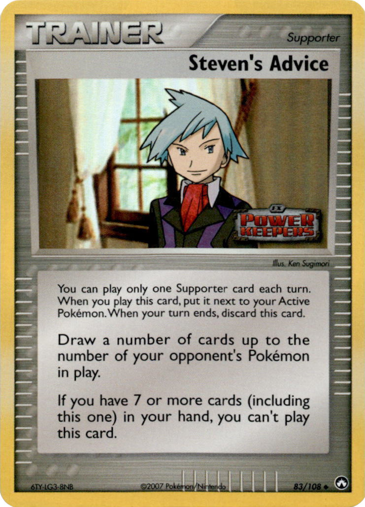 Steven's Advice (83/108) (Stamped) [EX: Power Keepers] - Comfy Hobbies