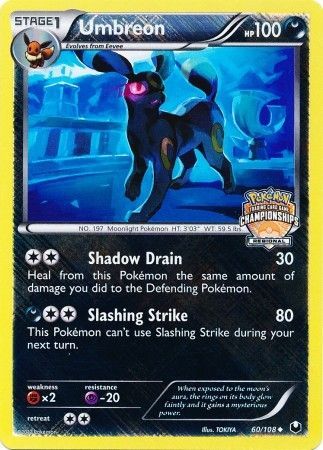 Umbreon (60/108) (Regional Championship Promo) [Black & White: Dark Explorers] - Comfy Hobbies