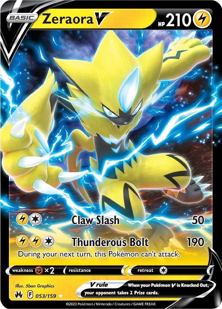 Zeraora V (053/159) [Sword & Shield: Crown Zenith] - Comfy Hobbies