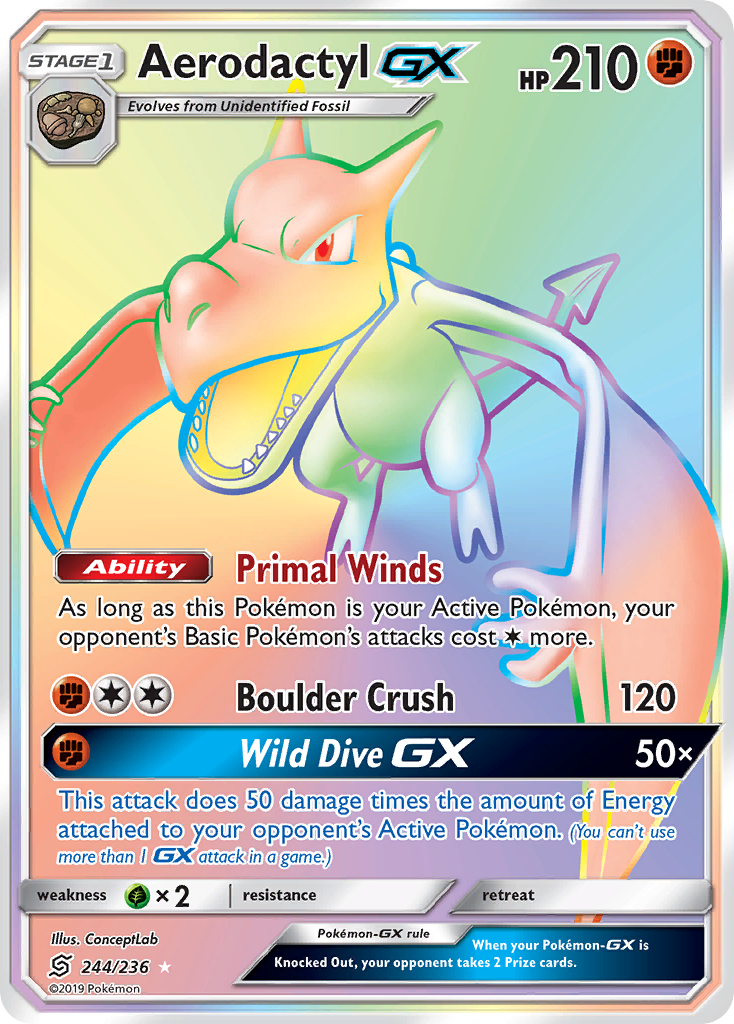 Aerodactyl GX (244/236) [Sun & Moon: Unified Minds] - Comfy Hobbies