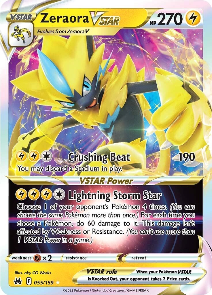 Zeraora VSTAR (055/159) [Sword & Shield: Crown Zenith] - Comfy Hobbies