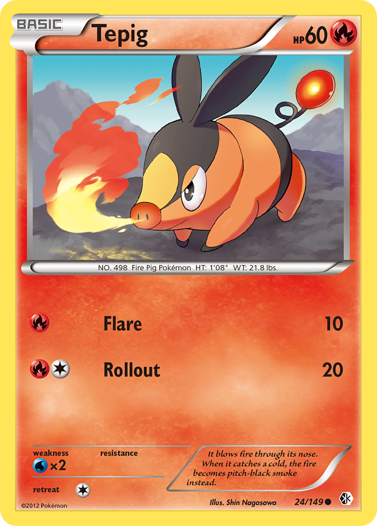 Tepig (24/149) [Black & White: Boundaries Crossed] - Comfy Hobbies