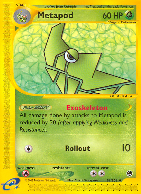 Metapod (87/165) [Expedition: Base Set] - Comfy Hobbies