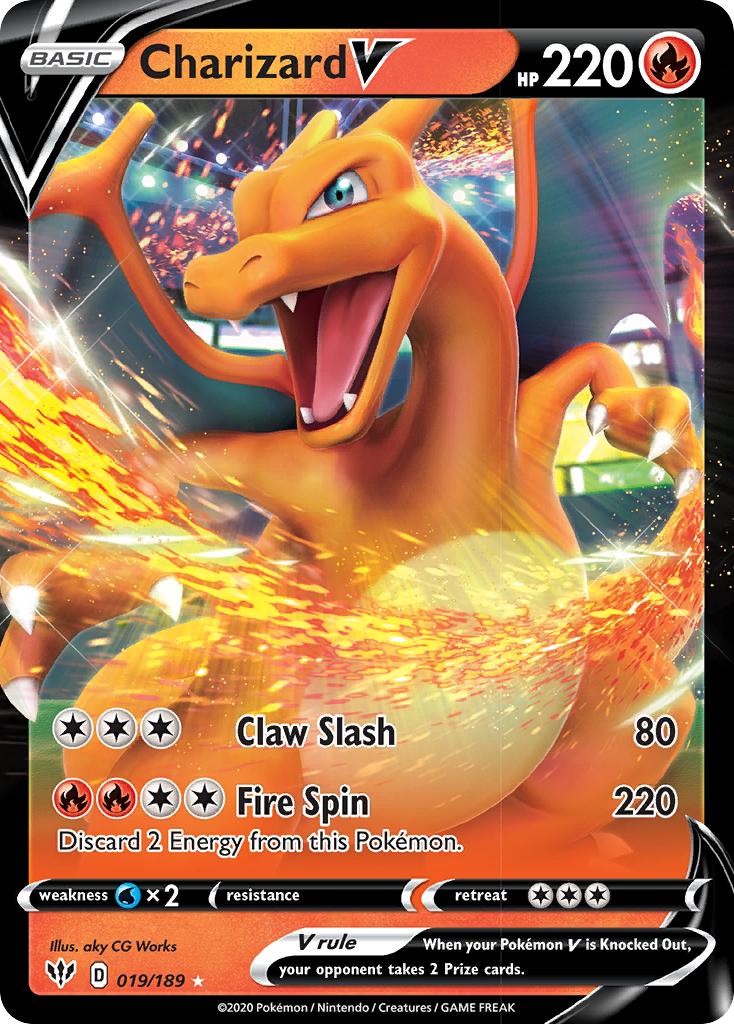 Charizard V (019/189) [Sword & Shield: Darkness Ablaze] - Comfy Hobbies