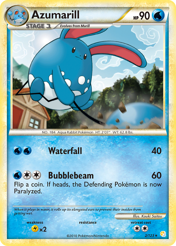 Azumarill (2/123) [HeartGold & SoulSilver: Base Set] - Comfy Hobbies