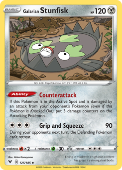 Galarian Stunfisk (125/185) [Sword & Shield: Vivid Voltage] - Comfy Hobbies