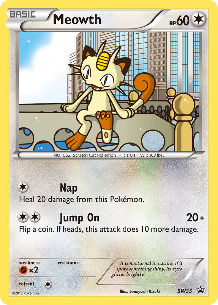 Meowth (BW35) (Cosmos Holo) [Black & White: Black Star Promos] - Comfy Hobbies