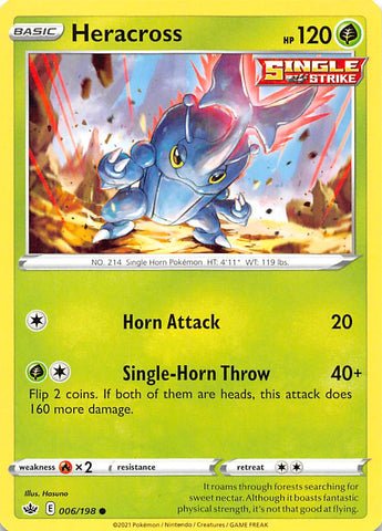 Heracross (006/198) [Sword & Shield: Chilling Reign] - Comfy Hobbies
