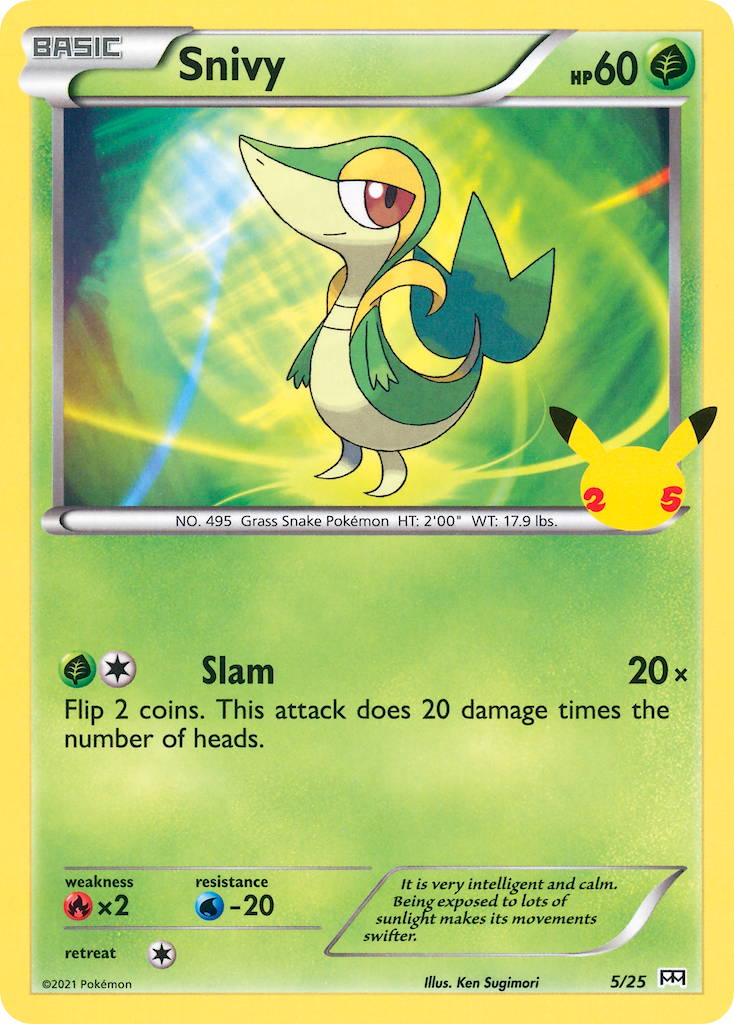 Snivy (5/25) [McDonald's 25th Anniversary] - Comfy Hobbies