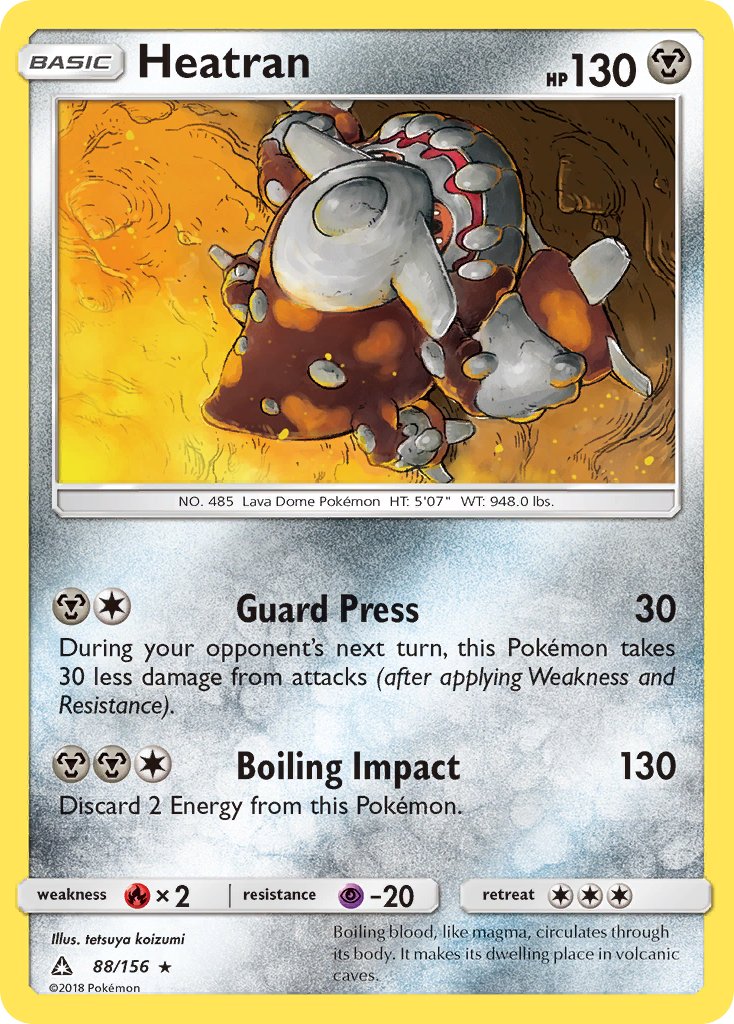 Heatran (88/156) (Prerelease Kit Exclusive) (Theme Deck Exclusive) [Sun & Moon: Ultra Prism] - Comfy Hobbies