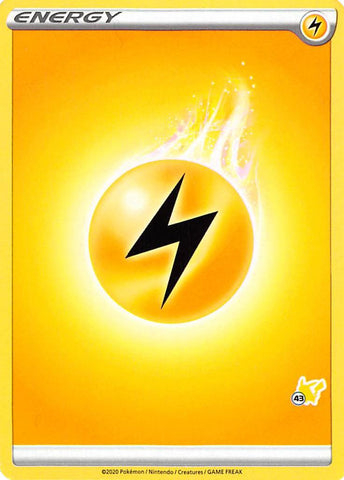 Lightning Energy (Pikachu Stamp #43) [Battle Academy 2022] - Comfy Hobbies