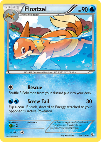 Floatzel (29/106) [XY: Flashfire] - Comfy Hobbies