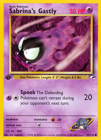 Sabrina's Gastly (93/132) [Gym Heroes 1st Edition] - Comfy Hobbies