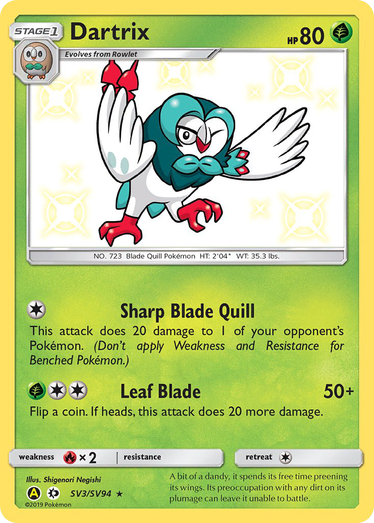Dartrix (SV3/SV94) [Sun & Moon: Hidden Fates - Shiny Vault] - Comfy Hobbies
