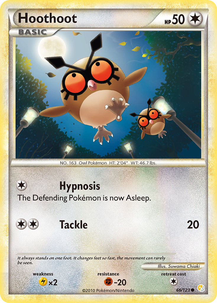 Hoothoot (66/123) [HeartGold & SoulSilver: Base Set] - Comfy Hobbies