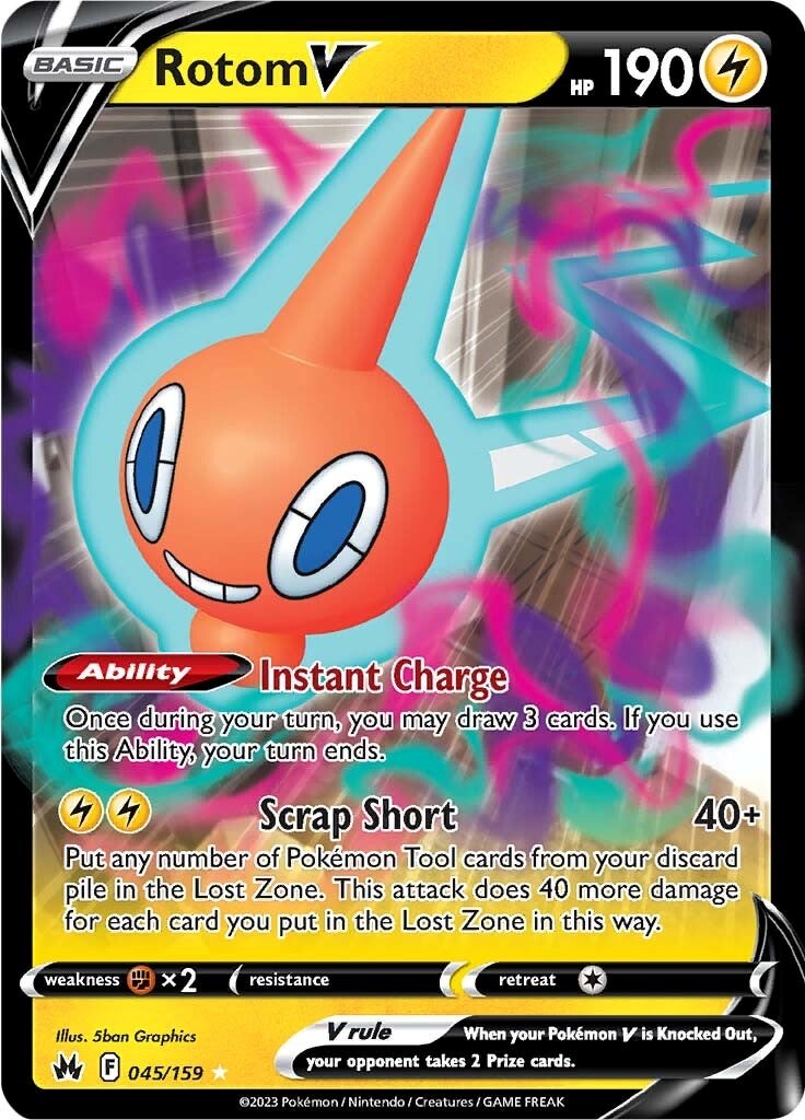 Rotom V (045/159) [Sword & Shield: Crown Zenith] - Comfy Hobbies