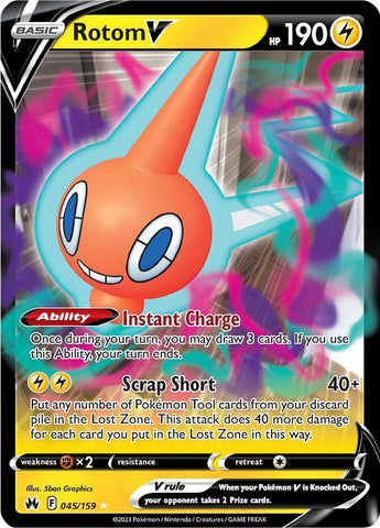 Rotom V (045/159) [Sword & Shield: Crown Zenith] - Comfy Hobbies