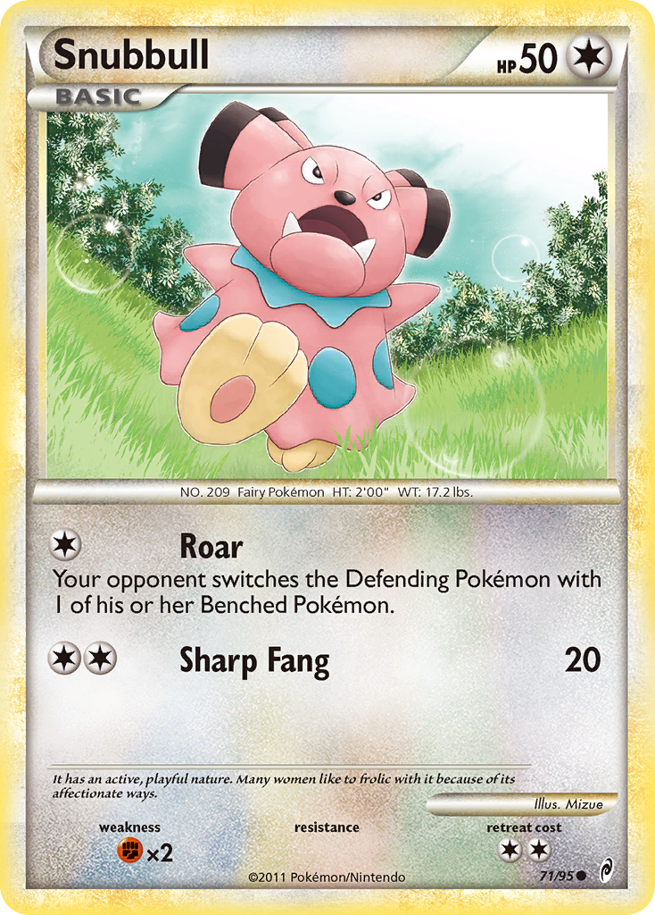 Snubbull (71/95) [HeartGold & SoulSilver: Call of Legends] - Comfy Hobbies