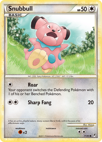Snubbull (71/95) [HeartGold & SoulSilver: Call of Legends] - Comfy Hobbies