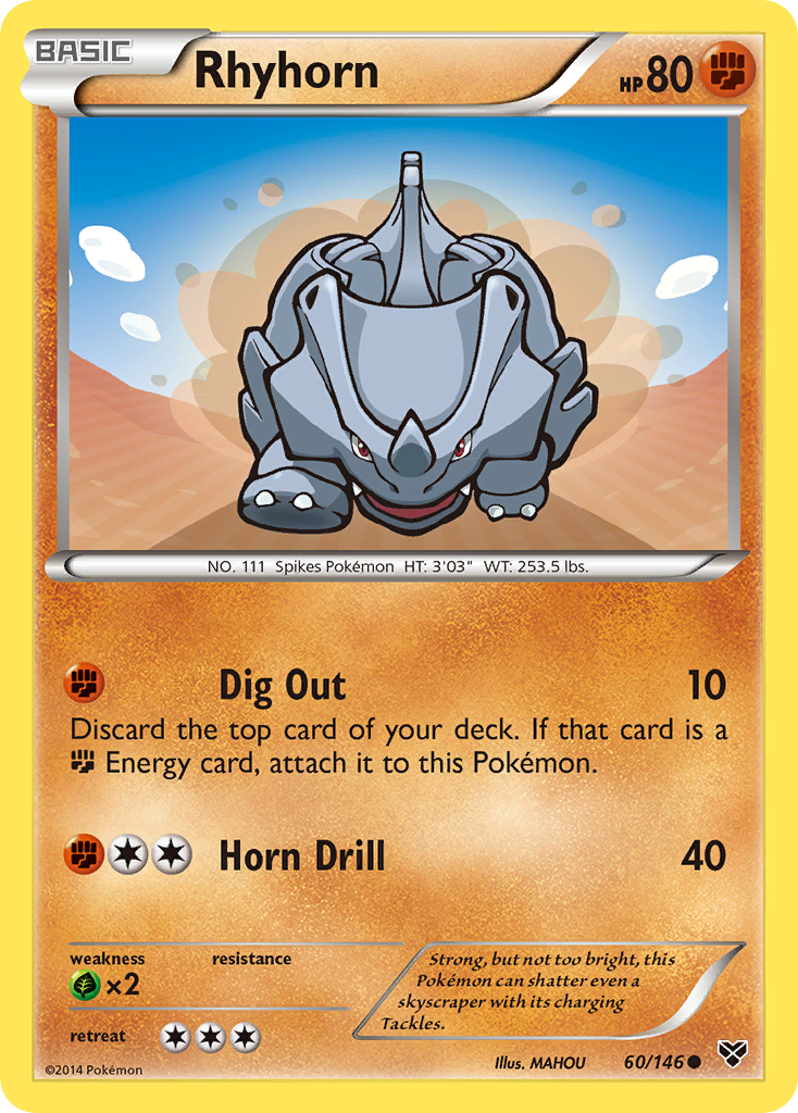 Rhyhorn (60/146) [XY: Base Set] - Comfy Hobbies