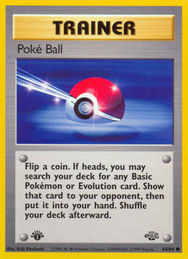 Poke Ball (64/64) [Jungle 1st Edition] - Comfy Hobbies