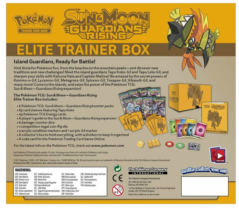 Sun & Moon: Guardians Rising - Elite Trainer Box - Comfy Hobbies