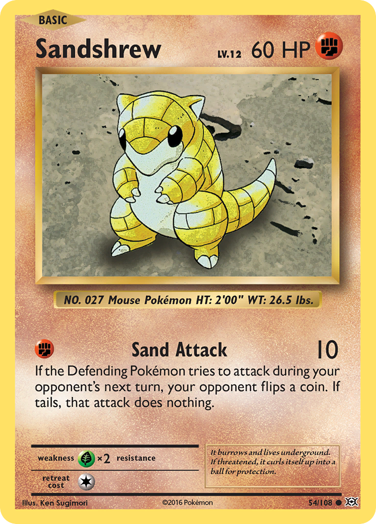 Sandshrew (54/108) [XY: Evolutions] - Comfy Hobbies