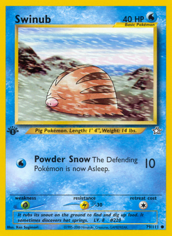 Swinub (79/111) [Neo Genesis 1st Edition] - Comfy Hobbies