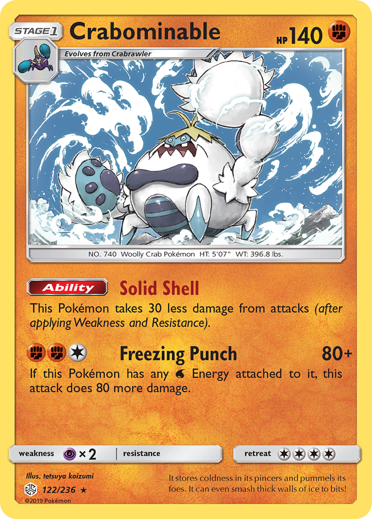 Crabominable (122/236) [Sun & Moon: Cosmic Eclipse] - Comfy Hobbies