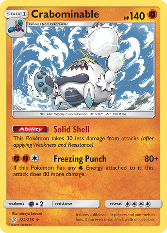 Crabominable (122/236) [Sun & Moon: Cosmic Eclipse] - Comfy Hobbies