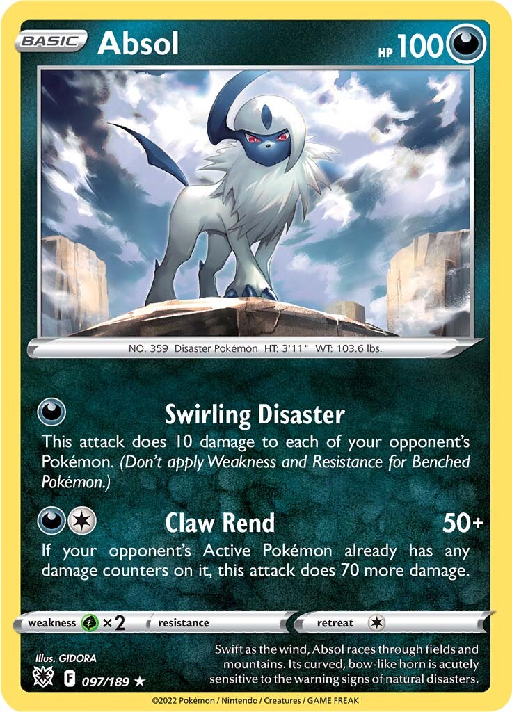 Absol (097/189) (Theme Deck Exclusive) [Sword & Shield: Astral Radiance] - Comfy Hobbies