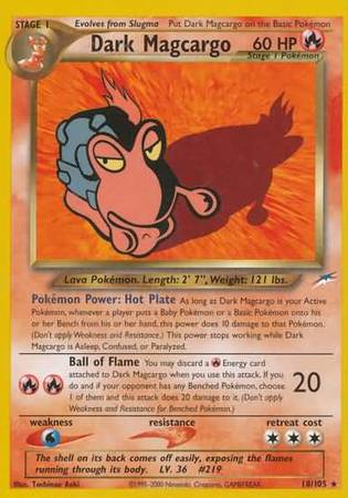 Dark Magcargo (18/105) [Neo Destiny Unlimited] - Comfy Hobbies