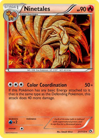 Ninetales (21/113) [Black & White: Legendary Treasures] - Comfy Hobbies