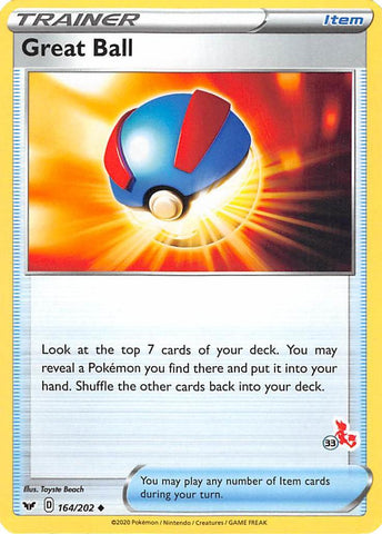 Great Ball (164/202) (Cinderace Stamp #33) [Battle Academy 2022] - Comfy Hobbies