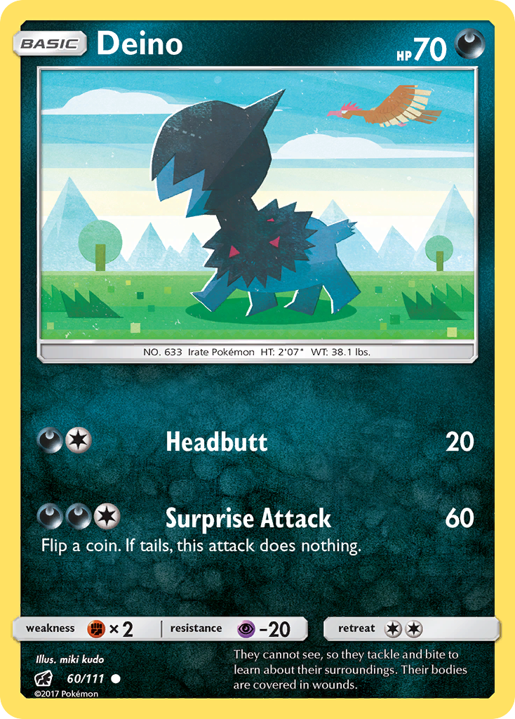 Deino (60/111) [Sun & Moon: Crimson Invasion] - Comfy Hobbies